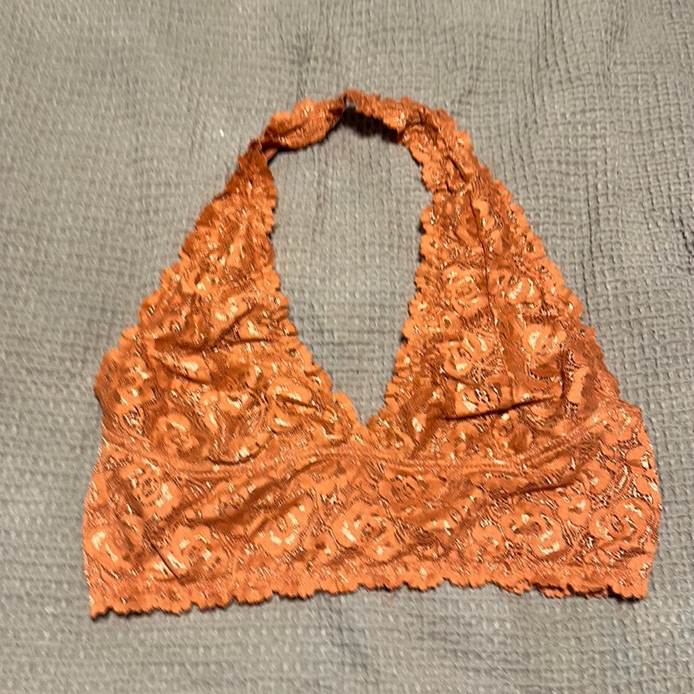 Halter Bralette Size XL Burnt Orange